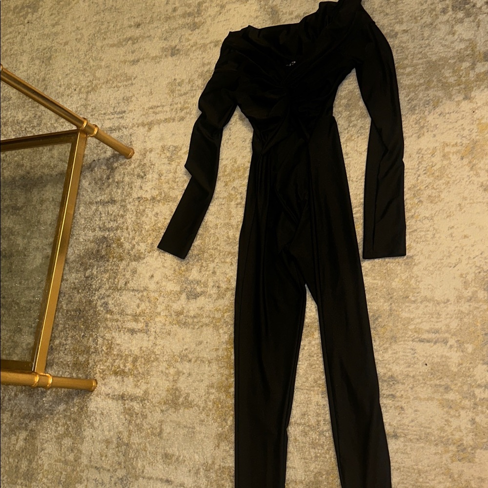 Fashion Nova Black Cut-Out Jumpsuit - Picture 8 of 9